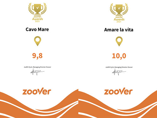 gold distinction for cavo mare villas for the 4th year in a row