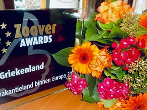 οι «cavo mare villas» για 2η χρονιά, απέσπασαν 3 χρυσά zoover βραβεία στην ολλανδία